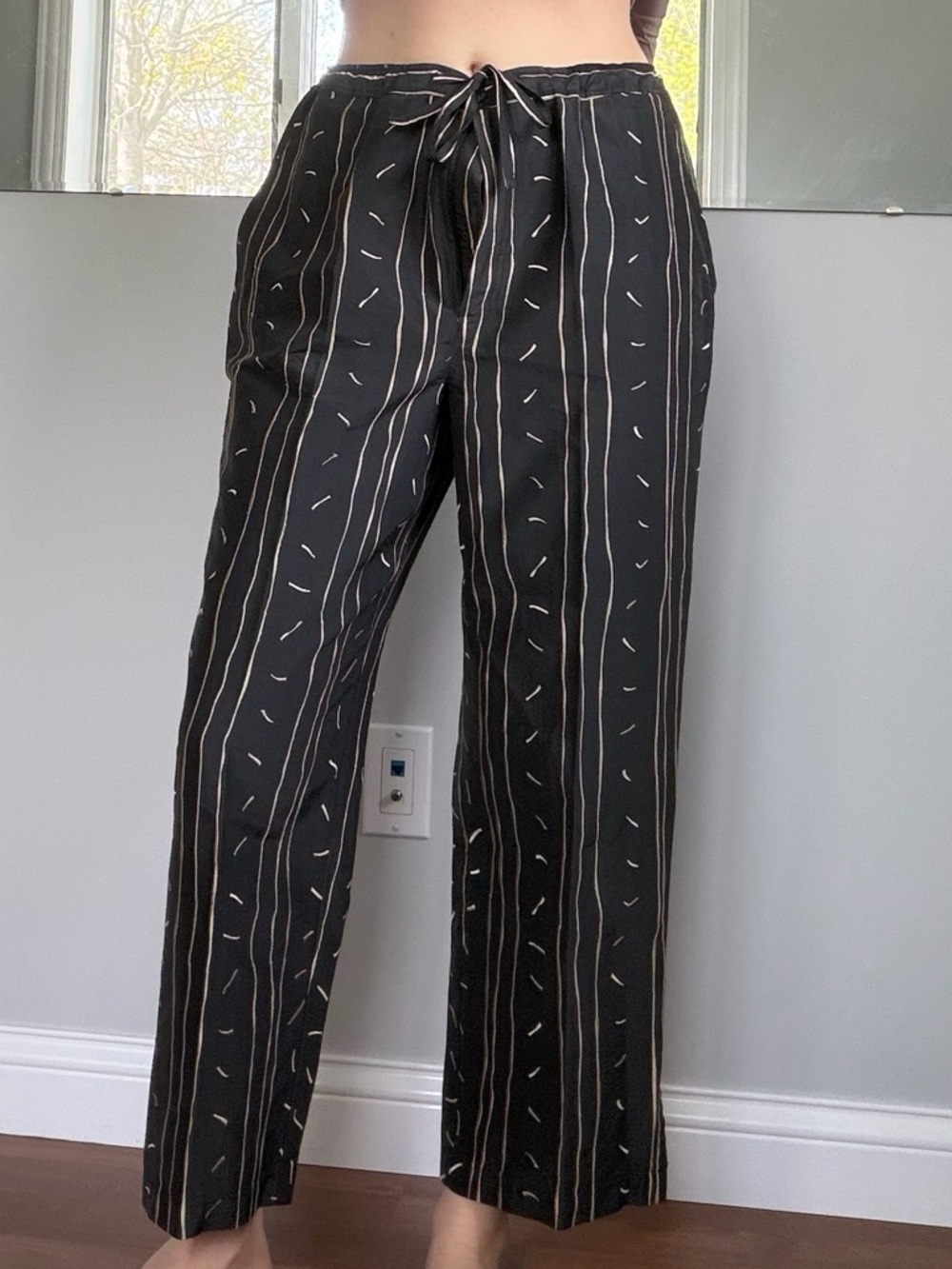 Vintage Debra DeRoo 100% Silk Print Pant
